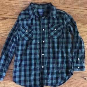 🎈Sale🎈Polo hunter green checkered button up